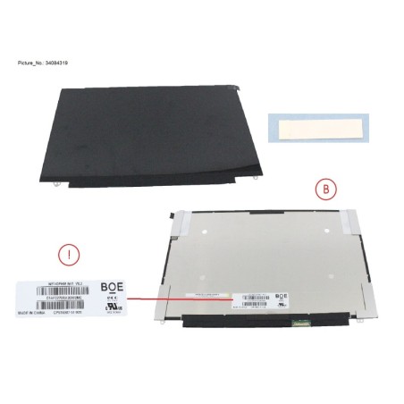 34084319 - LCD ASSY 14  EVO FHD W. PLATE