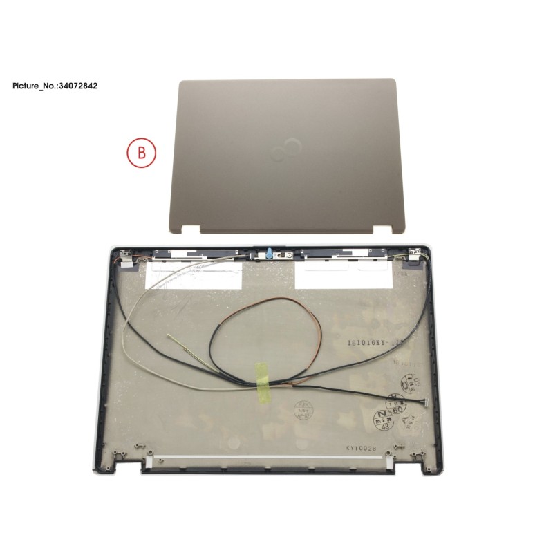 34072842 - LCD BACK COVER ASSY(W. CAM.MIC FOR WWAN)