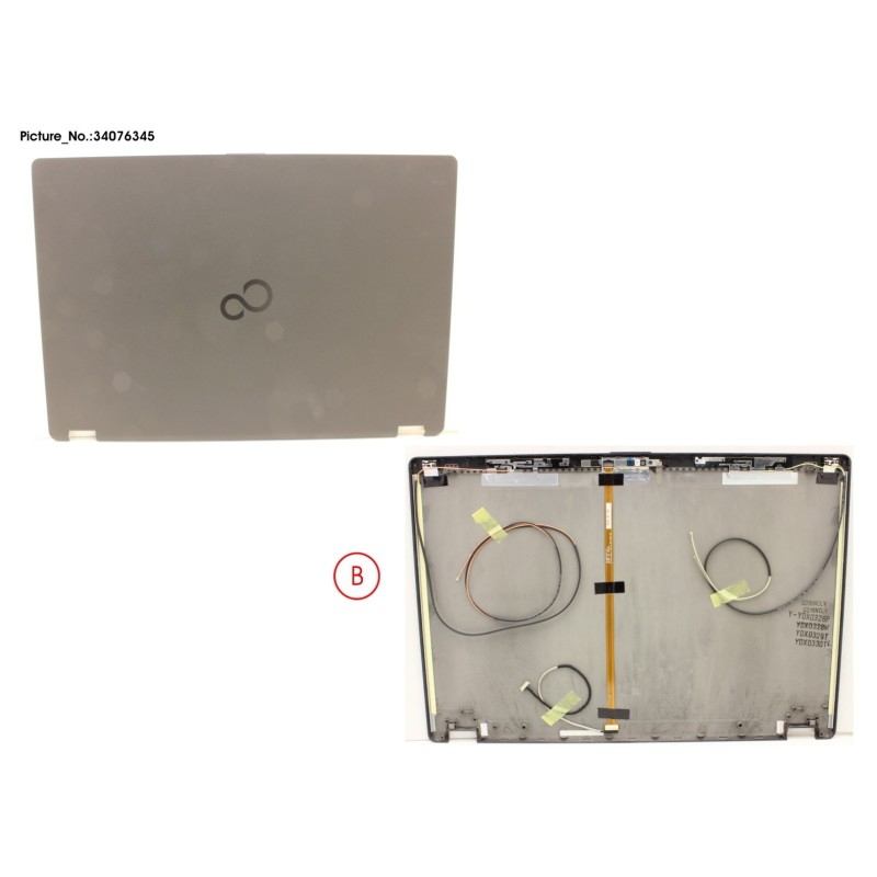 34076345 - LCD BACK COVER ASSY (W. HELLO CAMERA)