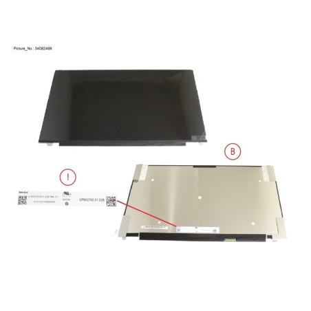34082499 - LCD ASSY 15  FHD W. PLATE