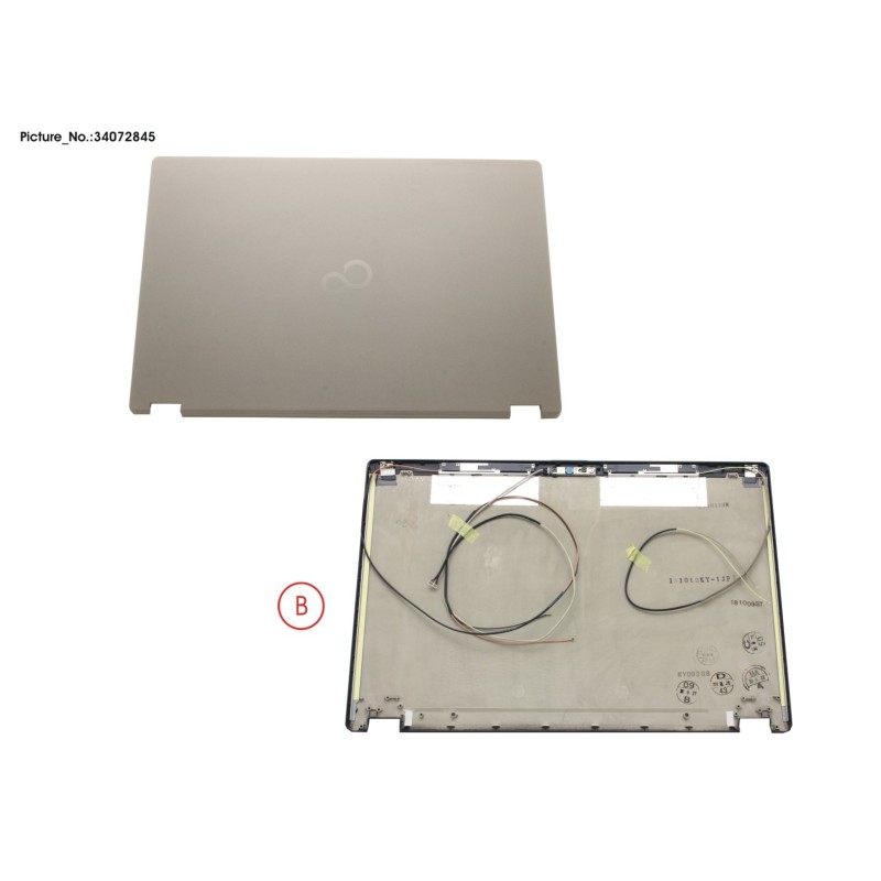 34072845 - LCD BACK COVER ASSY(W. CAM.MIC FOR WWAN)