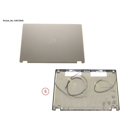 34072845 - LCD BACK COVER ASSY(W. CAM.MIC FOR WWAN)