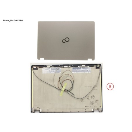 34072846 - LCD BACK COVER ASSY (W. MIC FOR WWAN)