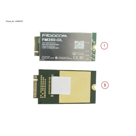 34084276 - WWAN MODULE FM350-GL W. RUBBER (5G)
