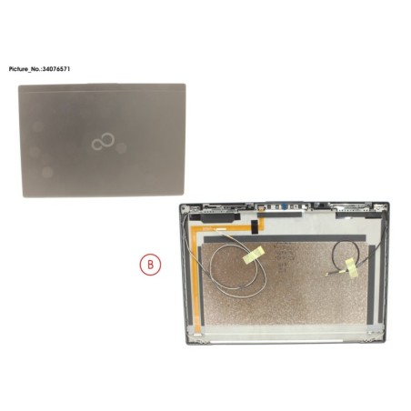 34076571 - LCD BACK COVER BLACK TOUCH W.CAM