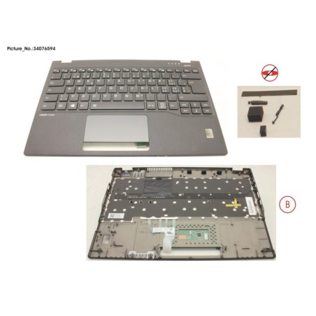 34076594 - UPPER ASSY INCL. KEYB SWISS W.FP