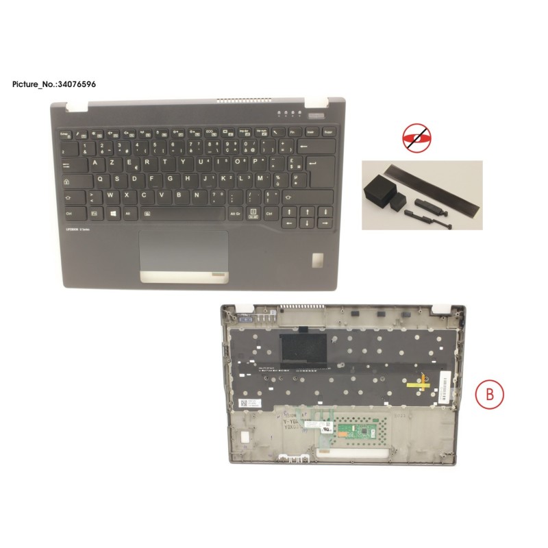 34076596 - UPPER ASSY INCL. KEYB FRANCE W.FP