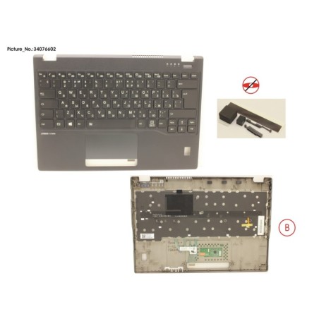 34076602 - UPPER ASSY INCL. KEYB RUS.US W.FP