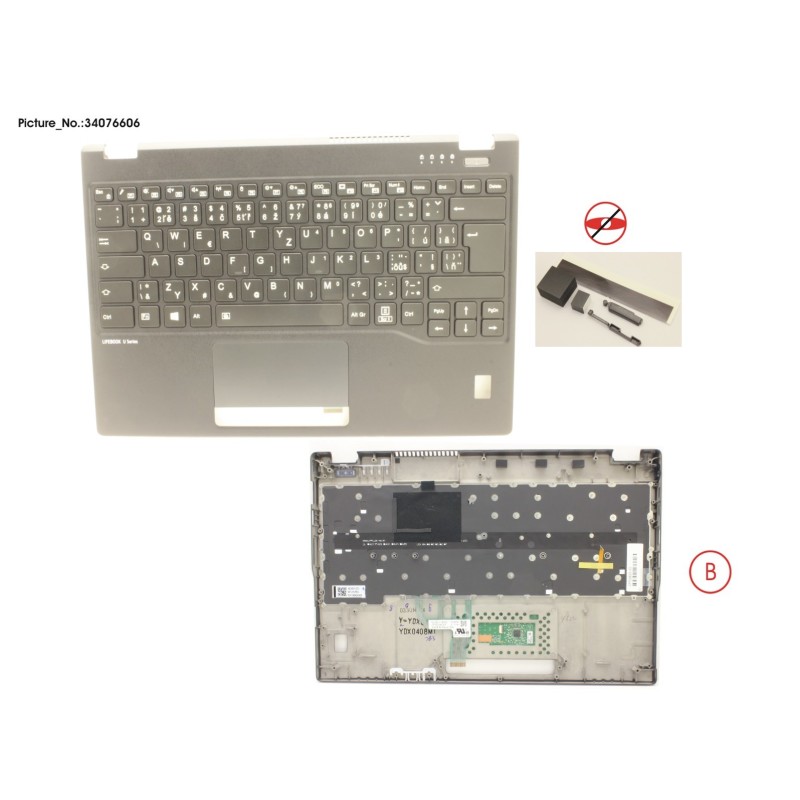 34076606 - UPPER ASSY INCL. KEYB CZ.SLO W.FP