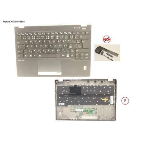 34076606 - UPPER ASSY INCL. KEYB CZ.SLO W.FP