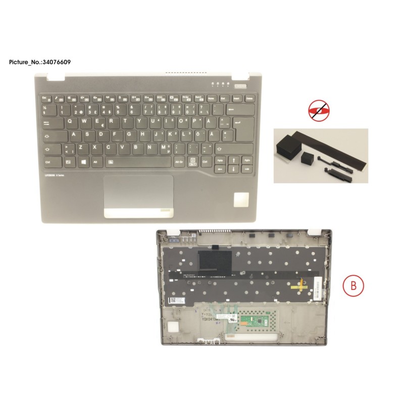 34076609 - UPPER ASSY INCL. KEYB SWE.FIN FOR PV