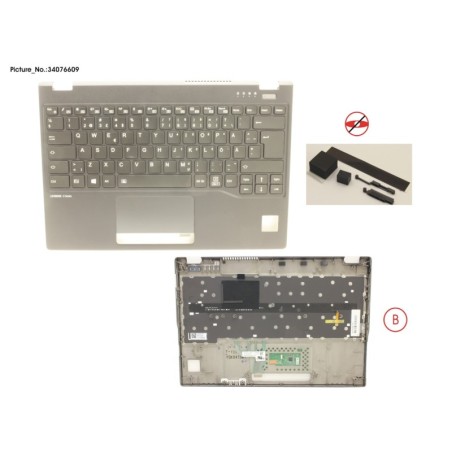 34076609 - UPPER ASSY INCL. KEYB SWE.FIN FOR PV