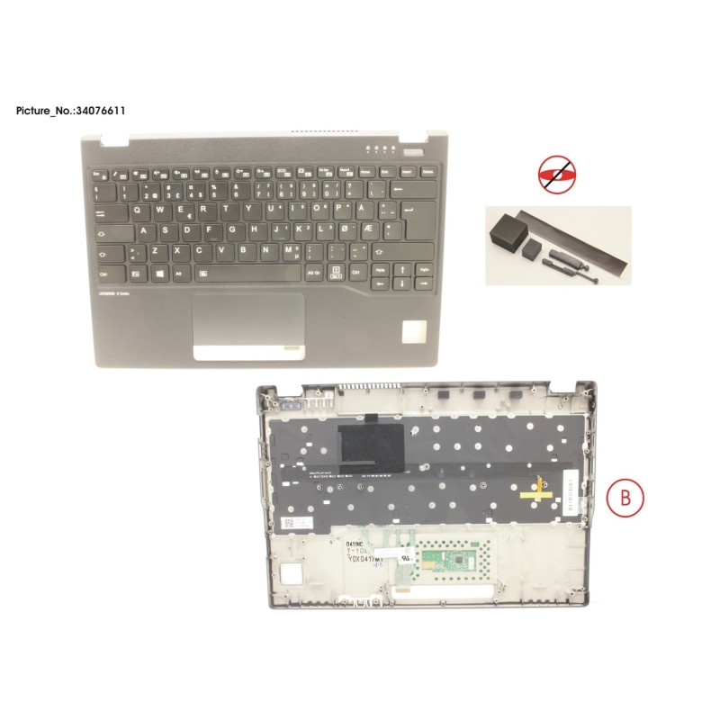 34076611 - UPPER ASSY INCL. KEYB NORWAY FOR PV