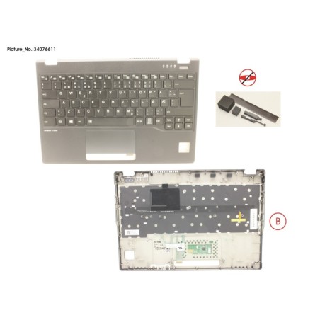 34076611 - UPPER ASSY INCL. KEYB NORWAY FOR PV