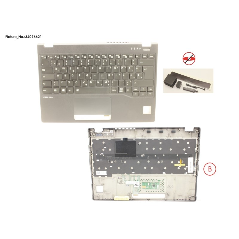34076621 - UPPER ASSY INCL. KEYB E EUROPE FOR PV