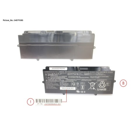 34079385 - -BT-MAIN BATTERY (4 CELLS) 50WH