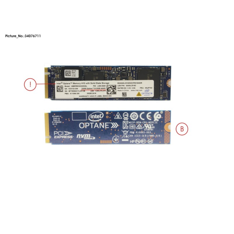 34076711 - SSD INTEL OPTANE 32GB.512GB