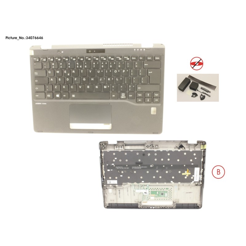 34076646 - UPPER ASSY INCL. KEYB US W.FP