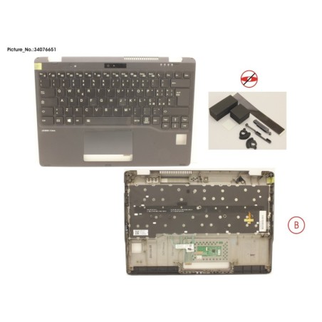 34076651 - UPPER ASSY INCL. KEYB ITALIAN FOR PV
