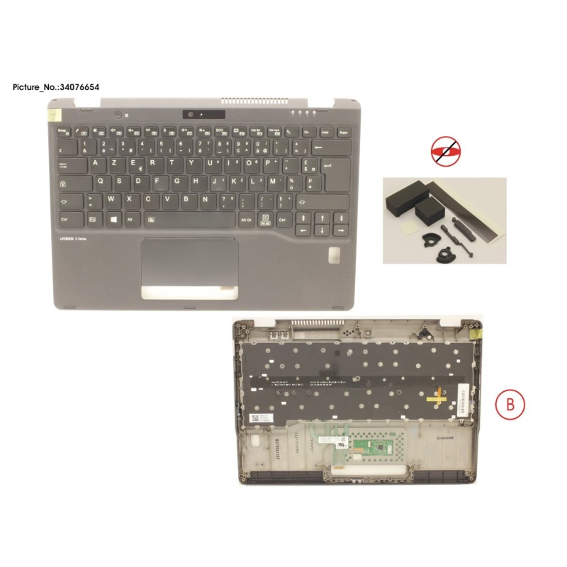 34076654 - UPPER ASSY INCL. KEYB FRANCE W.FP