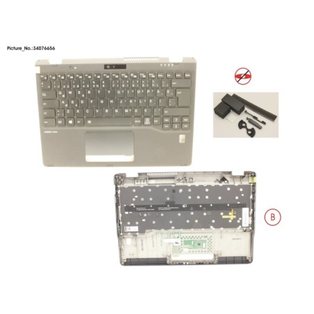 34076656 - UPPER ASSY INCL. KEYB TURKEY W.FP