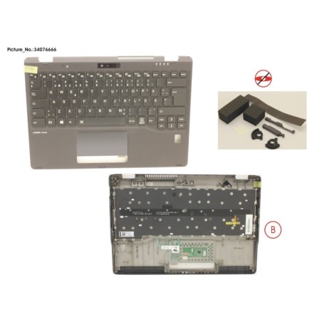 34076666 - UPPER ASSY INCL. KEYB SWE.FIN W.FP