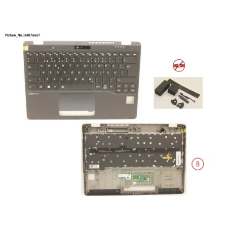 34076667 - UPPER ASSY INCL. KEYB SWE.FIN FOR PV