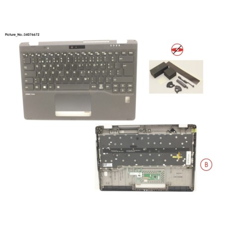 34076672 - UPPER ASSY INCL. KEYB PORTUGAL W.FP