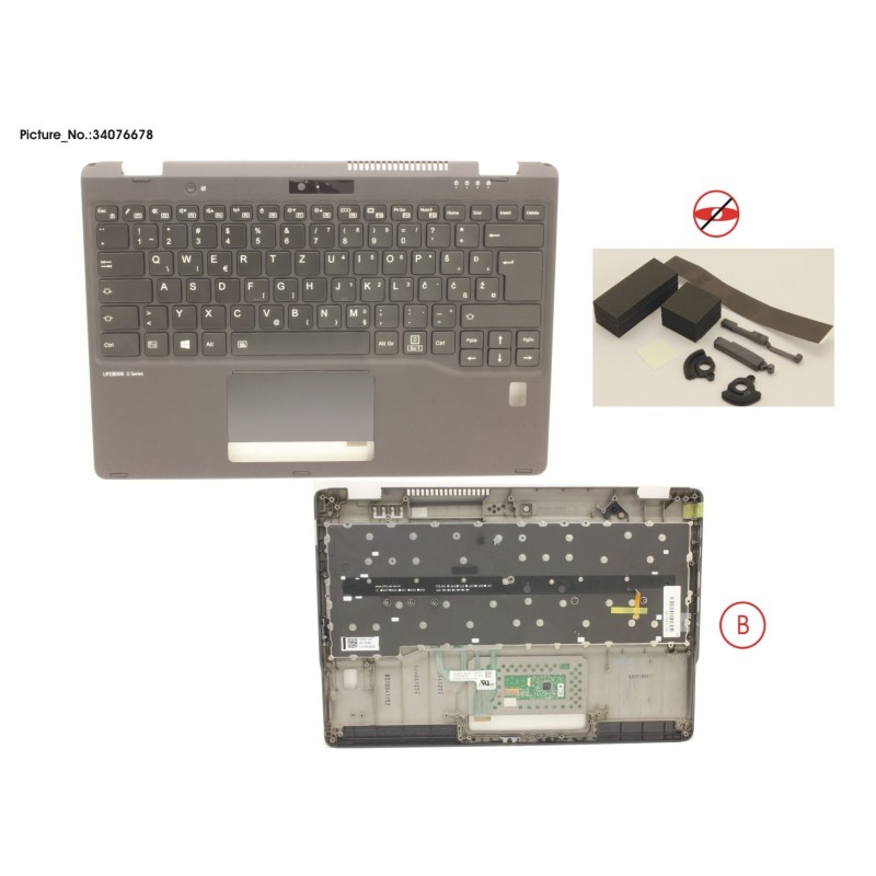 34076678 - UPPER ASSY INCL. KEYB E EUROPE W.FP