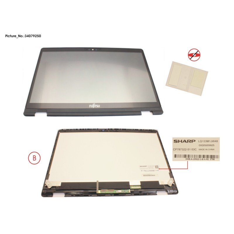 34079250 - LCD ASSY FHD. AG INCL.TOUCHPANEL