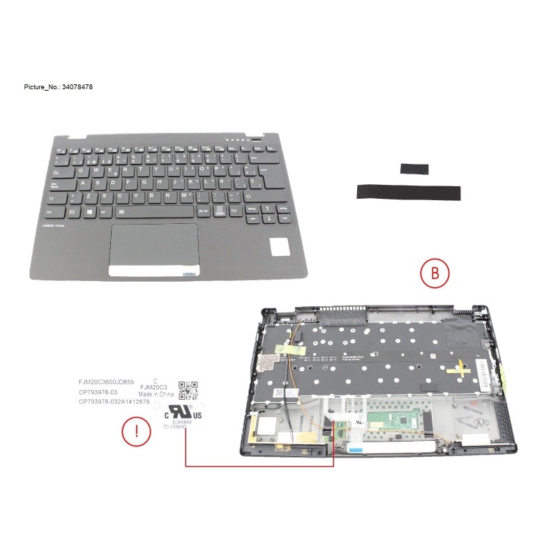 34078478 - UPPER ASSY INCL. KB SPAIN W.PV(TBT)4G