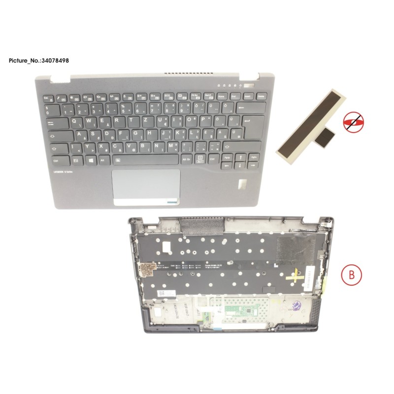34078498 - UPPER ASSY INCL. KB HUNGARY W.FP(TBT)
