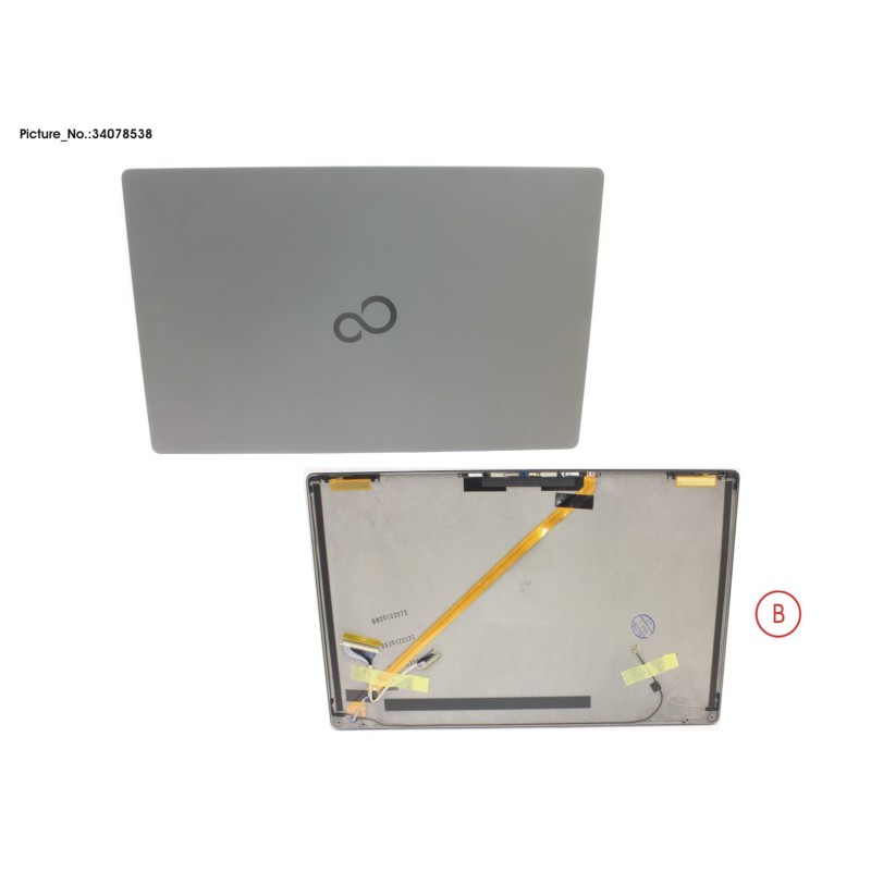 34078538 - LCD BACK COVER BLACK W. RGB W. TOUCH