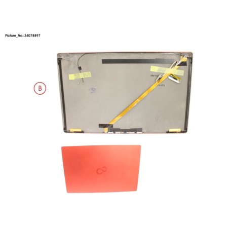 34078897 - LCD BACK COVER RED W. HELLO W. TOUCH