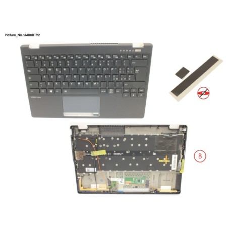 34080192 - UPPER ASSY INCL. KB ITALIAN W. 4G ANT.