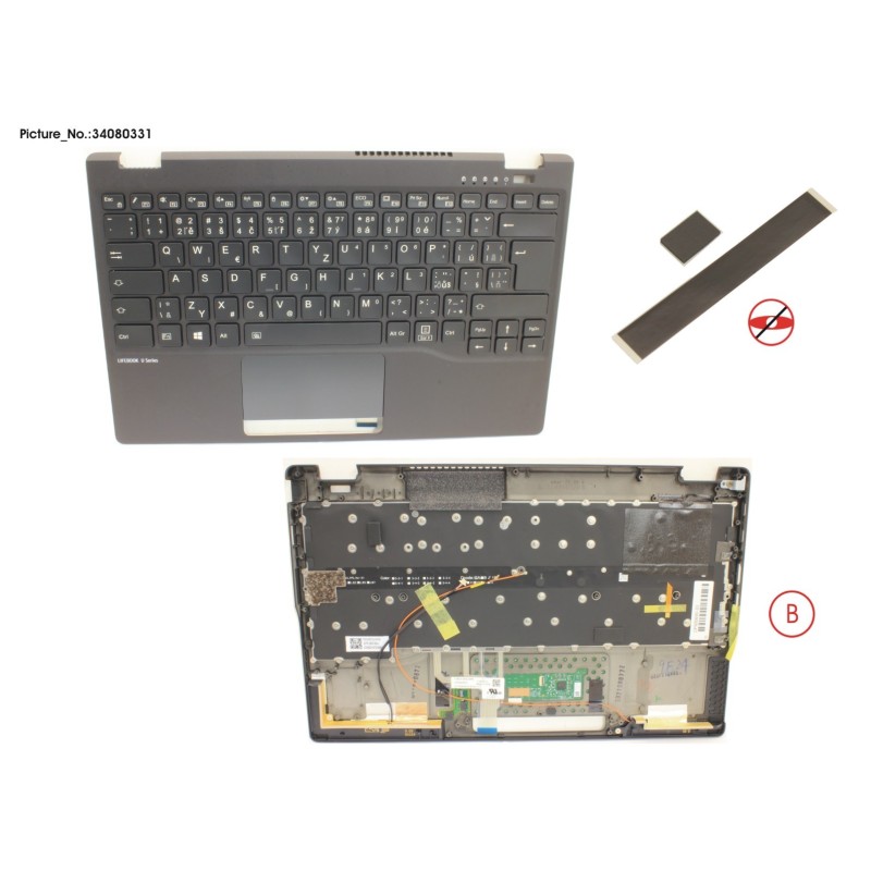 34080331 - UPPER ASSY INCL. KB CZ W. 4G ANT.