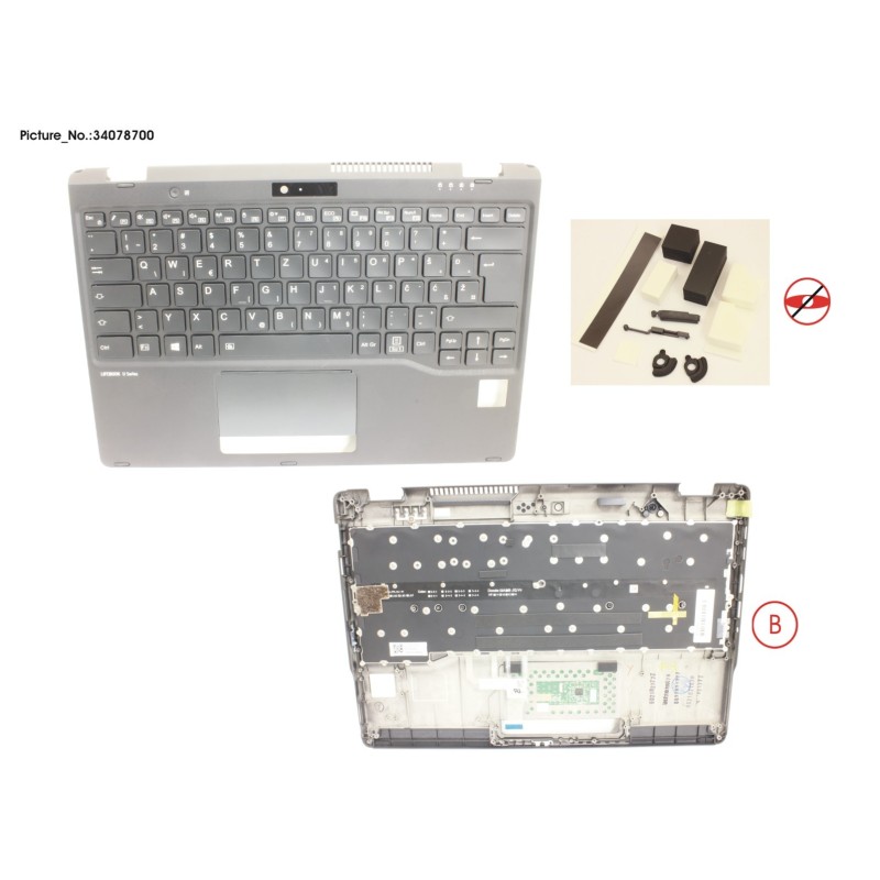 34078700 - UPPER ASSY INCL. KEYB E EUROPE FOR PV