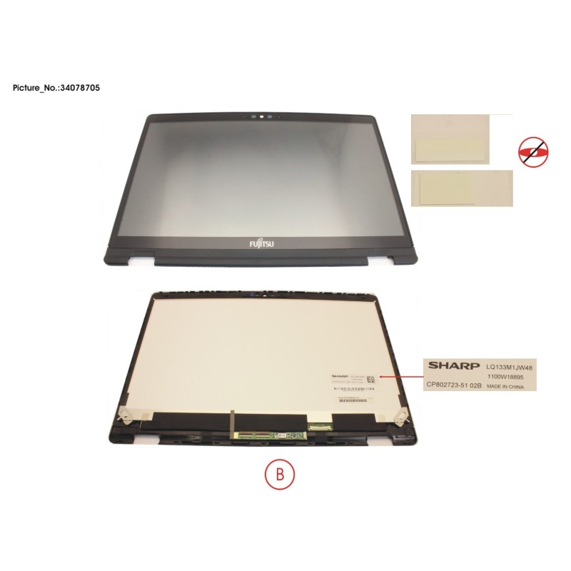 34078705 - LCD ASSY FHD. AG INCL.TOUCHPANEL