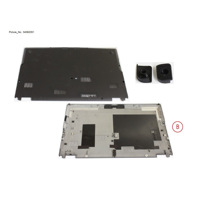 34082351 - LOWER ASSY BLACK W. SIM CARD SLOT