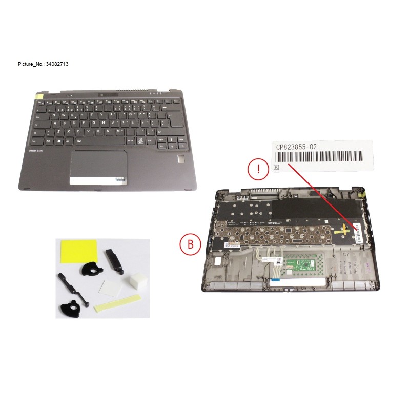 34082713 - UPPER ASSY INCL. KEYB PORTUGAL W.FP