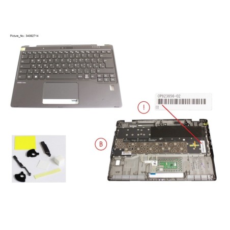 34082714 - UPPER ASSY INCL. KEYB HUNGARY W.FP