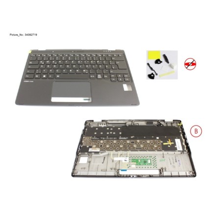34082719 - UPPER ASSY INCL. KEYB GERMAN W.PV