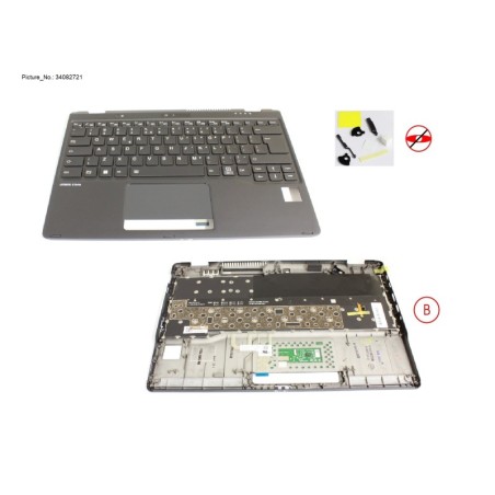 34082721 - UPPER ASSY INCL. KEYB UK.US W.PV