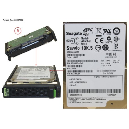 38037782 - HD SAS 6G 900GB 10K HOT PL 2.5  EP
