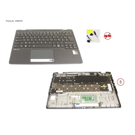 34082725 - UPPER ASSY INCL. KEYB FRANCE W.PV