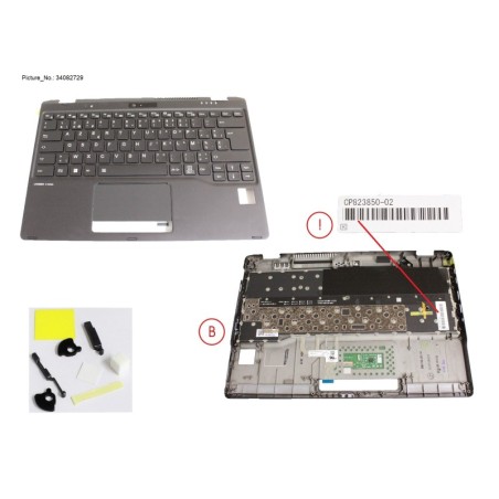 34082729 - UPPER ASSY INCL. KEYB BELGIUM W.PV