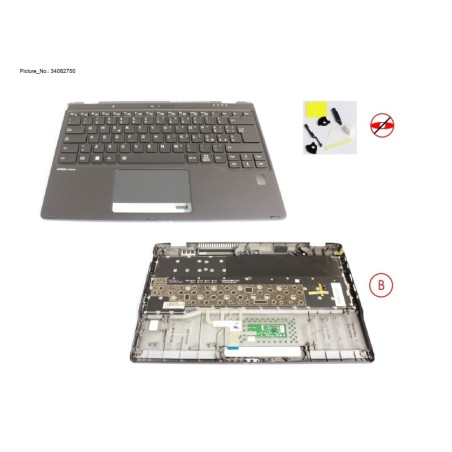 34082750 - UPPER ASSY INCL. KEYB ITALIAN W.FP