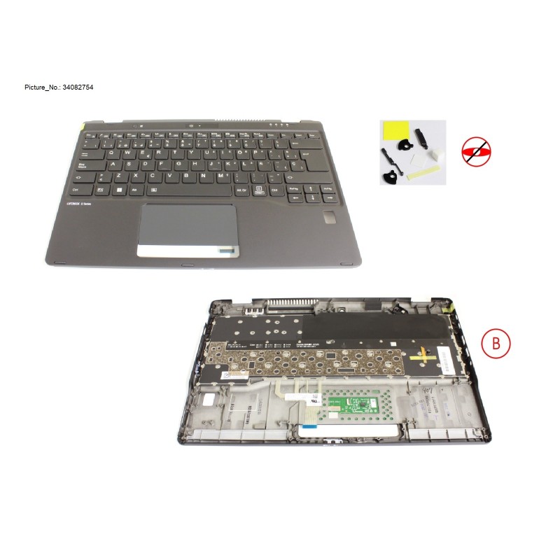 34082754 - UPPER ASSY INCL. KEYB SPAIN W.FP