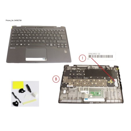34082758 - UPPER ASSY INCL. KEYB SWEDEN W.FP