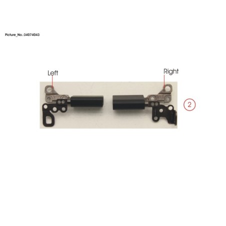 34074043 - HINGE SET L.R (INCL. HINGE COVER BLACK)